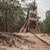 Bernātu nature trail tower in the forest