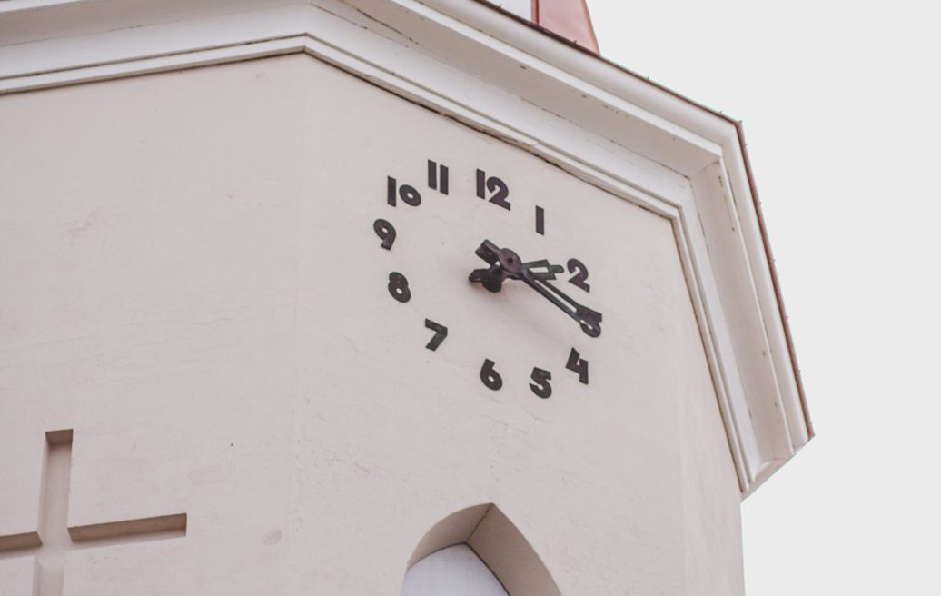 Smiltene Evangelical Lutheran Church clock