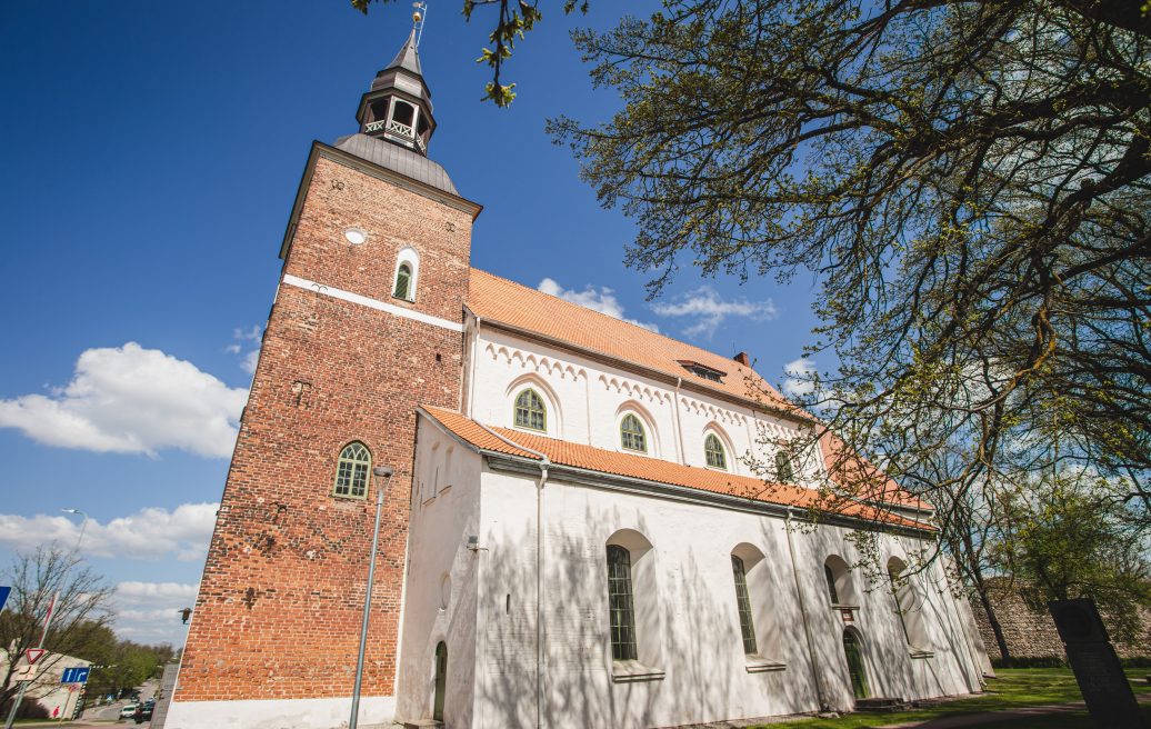 Valmiera St. Simon's Church View from the Outside on a summer day