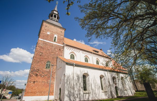 Valmiera St. Simon's Church View from the Outside on a summer day