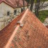 Bird's eye view of the roof of the Smiltene Evangelical Lutheran Church