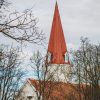 The spire of the Smiltene Evangelical Lutheran Church tower