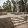 Salacgriva Zvejnieku park stage seats and stairs leading to the seats