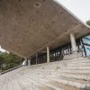 Salacgriva Zvejnieku park stage seats during construction works