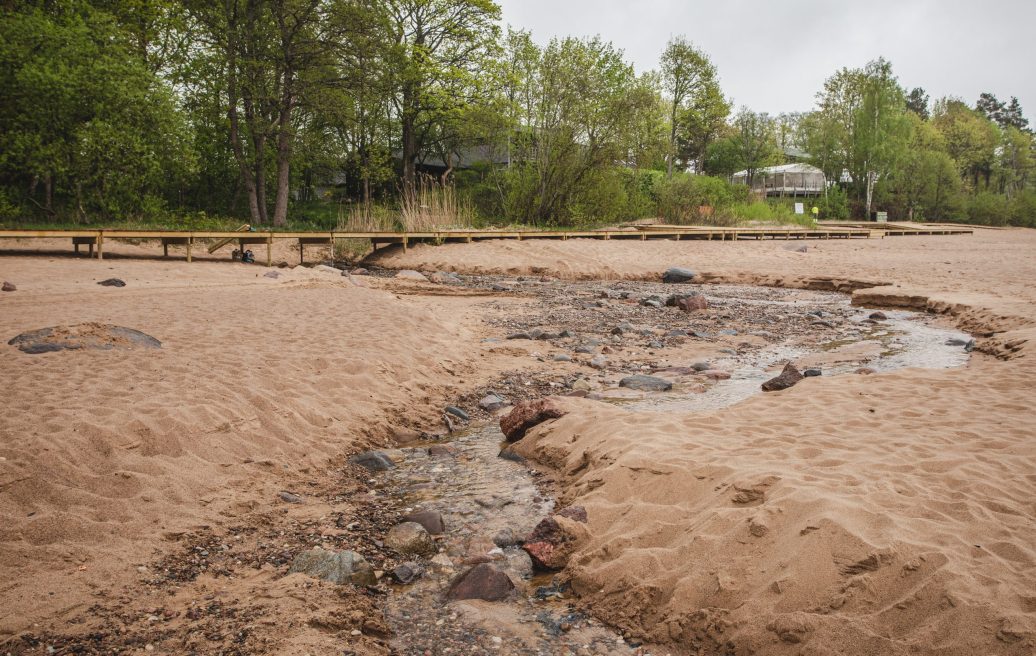 Skulte beach stream