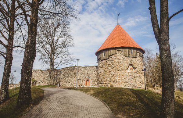 Alūksnes pils dienvidu tornis un torņa mūris