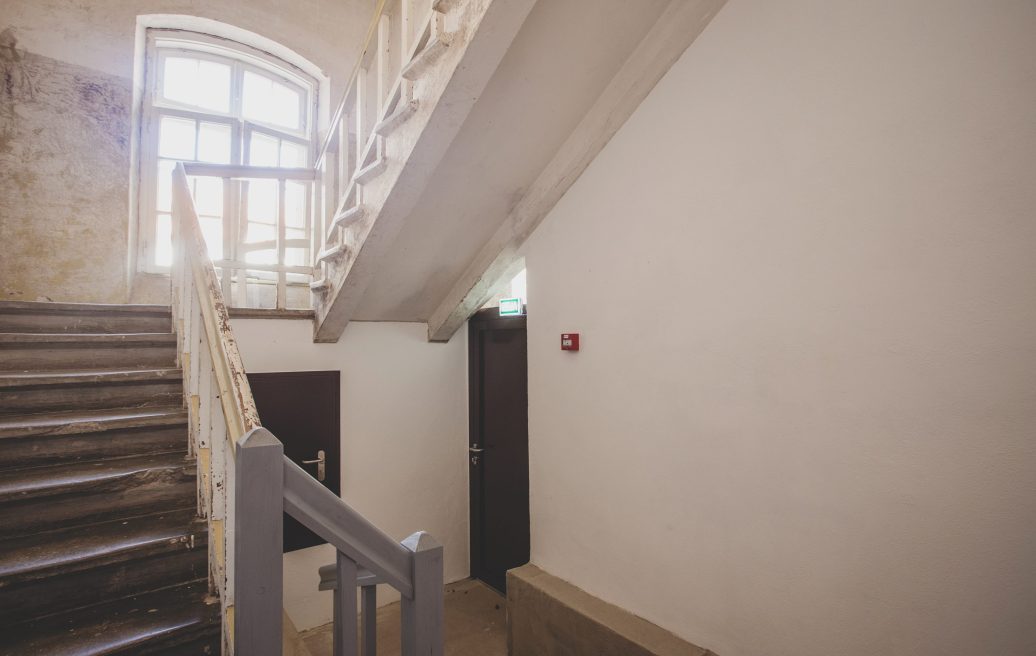 Dundaga Castle staircase before restoration