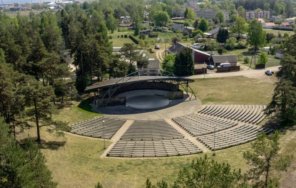 Bird's eye view of Jegerlejas stage in Mersrags