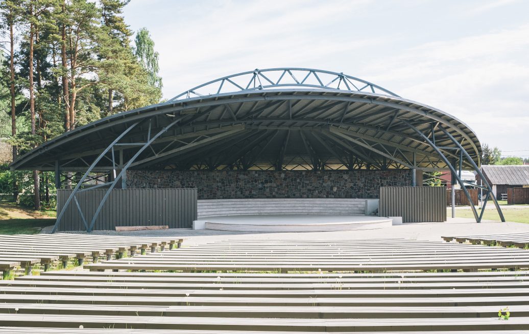The impressive Jēgerleja Open-Air Stage in Mērsrags