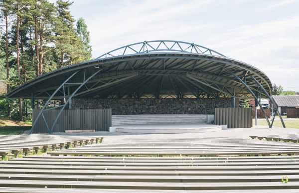 The impressive Jēgerleja Open-Air Stage in Mērsrags