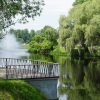 Valmiera's Elephant Street bridge on a summer day