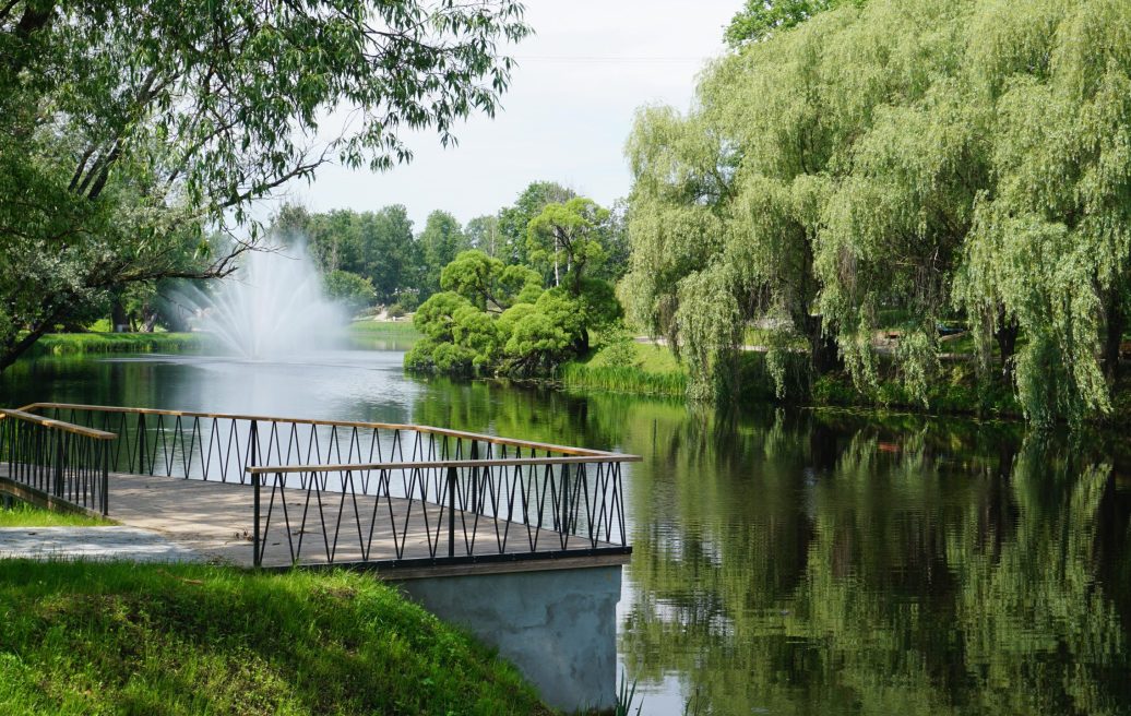 Valmiera's Elephant Street bridge on a summer day