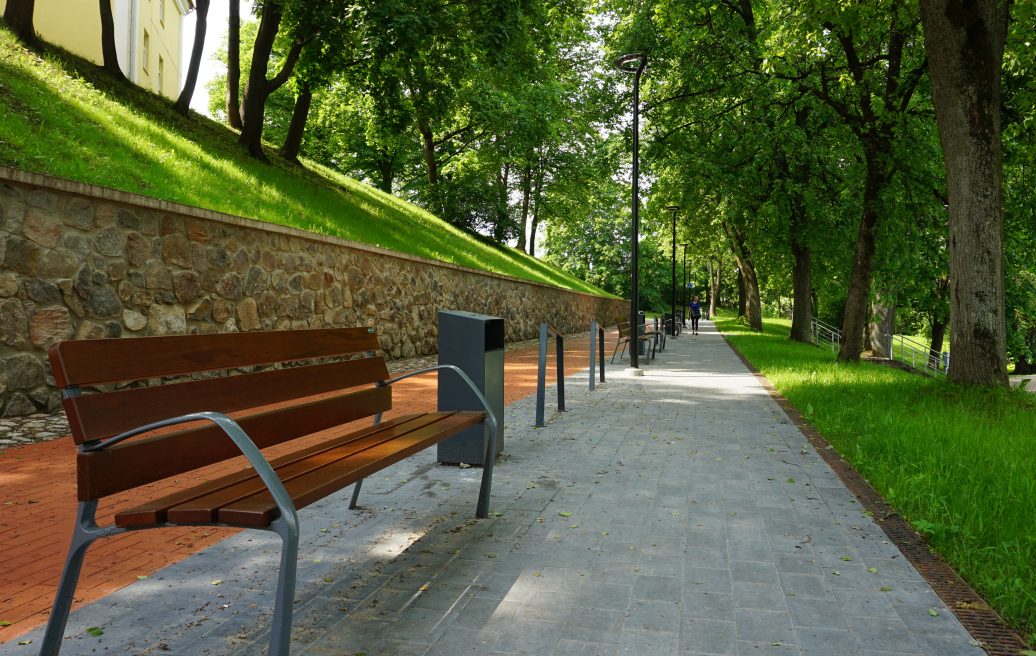 Benches on Valmiera's Elephant Street
