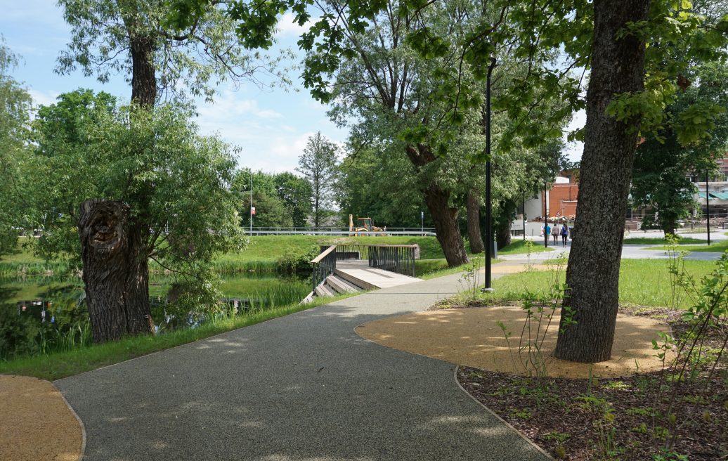 View of Valmiera's Elephant Street park