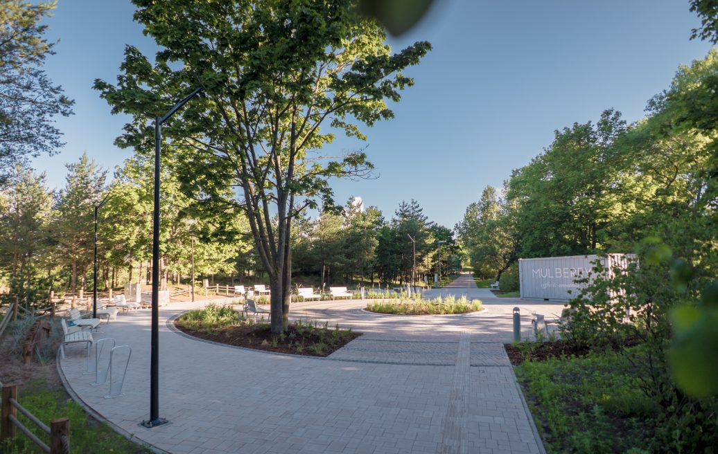 The beach park of the historical center of Liepāja