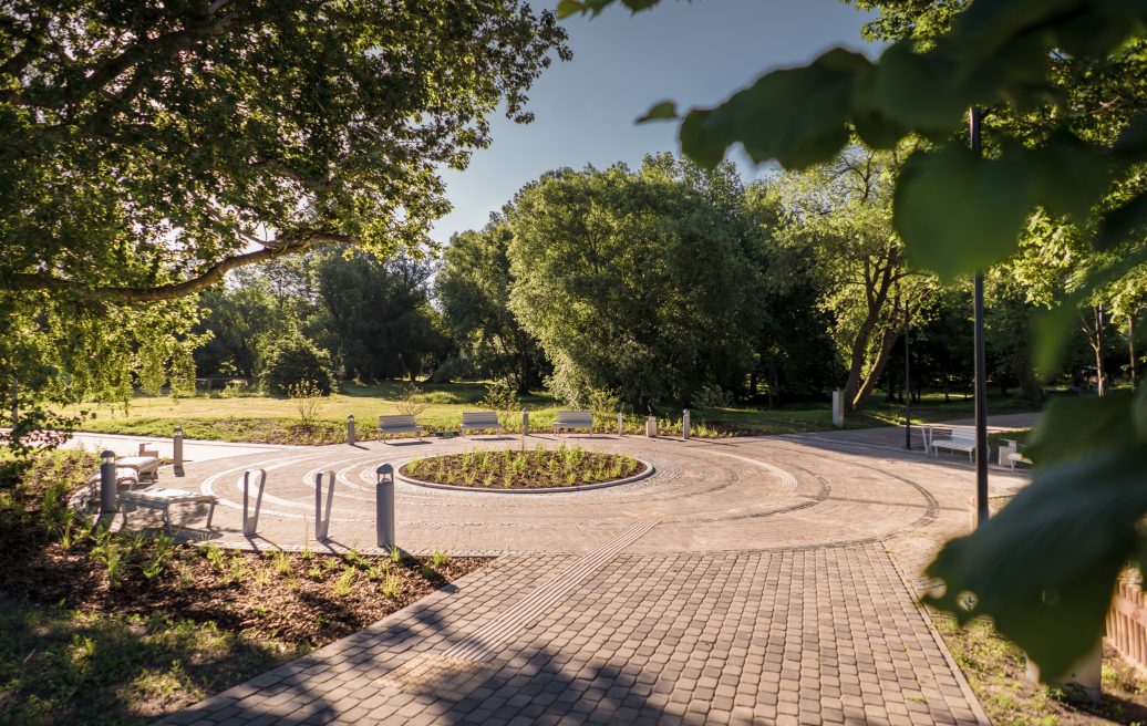 The seaside area of ​​the beach of the historical center of Liepāja