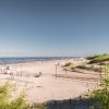 The beach landscape of the historical center of Liepāja in summer
