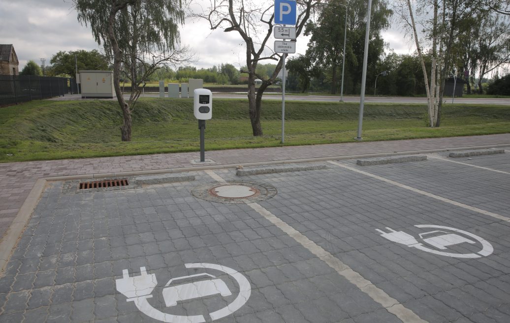 Electric car charging point in Pilssala