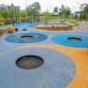 active recreation area with trampolines in Pilssala